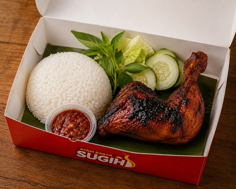 Nasi box ayam bakar Ayam Bakar Sugih untuk pemesanan di Jatiasih dan sekitarnya
