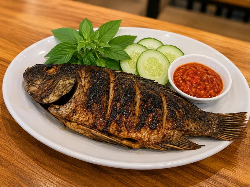 Nila bakar dan nila goreng Ayam Bakar Sugih dengan bumbu meresap di Jatiasih, Bekasi